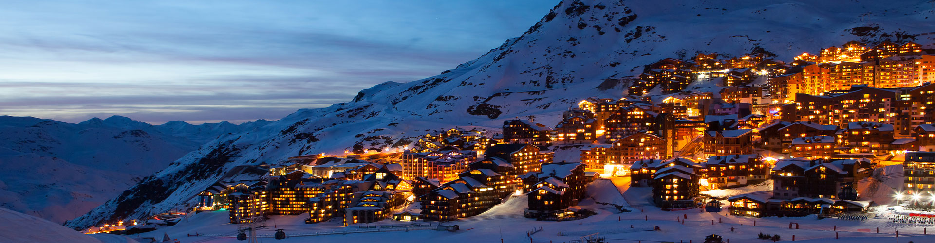 Holidays on Valthorens ski slopes, by night